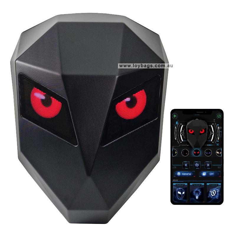 Loy Bags Knight LED large backpack with motion LED eyes red colour